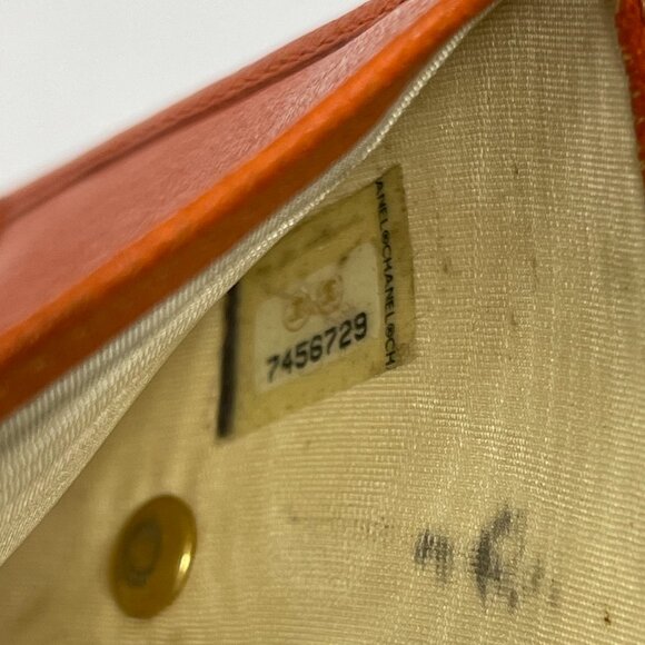 CHANEL Coco Mark Vintage Series 7 Orange Leather Compact Wallet - Preowned - Picture 14 of 16